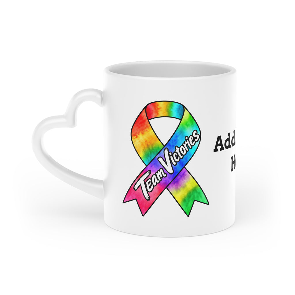 Kickin' Cancer 11 oz Heart-Handle Ceramic Mug