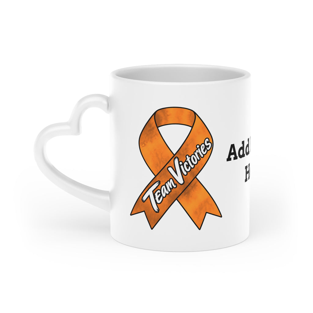 Kickin' Cancer 11 oz Heart-Handle Ceramic Mug