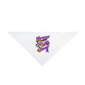 Moooove Over Cancer pet bandana with a Pancreatic Cancer awareness ribbon