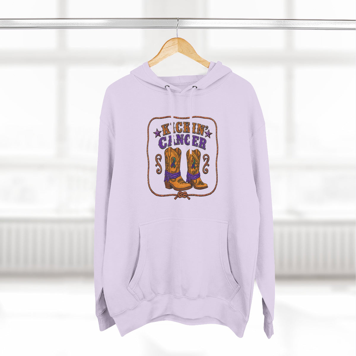 Kickin' Cancer Cowboy Boots Hoodie