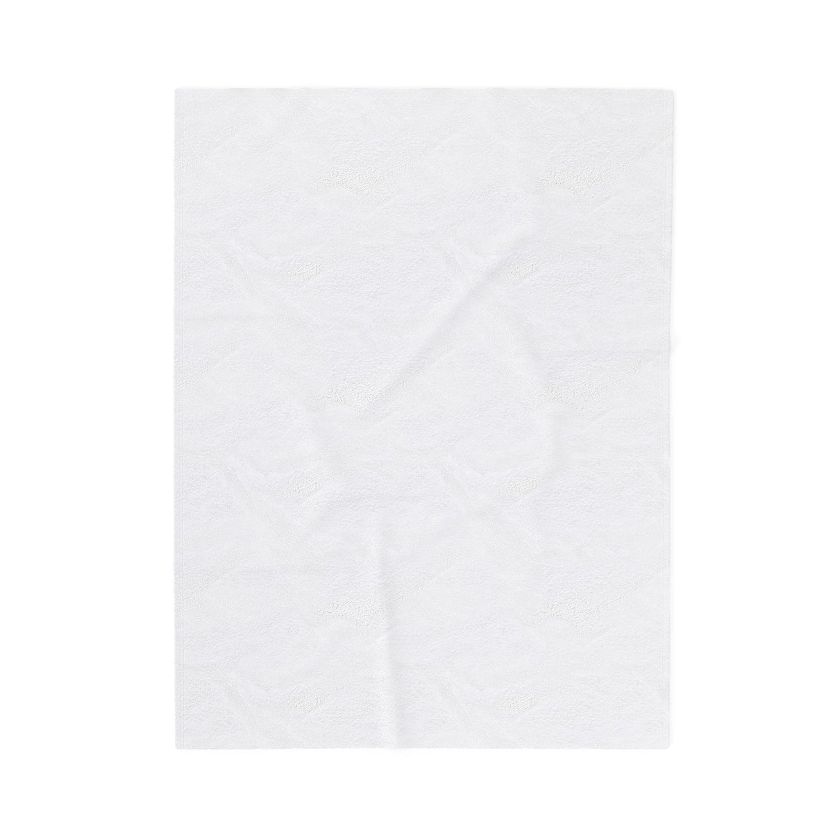 Plain reverse side of the white Moooove Over Cancer plush blanket