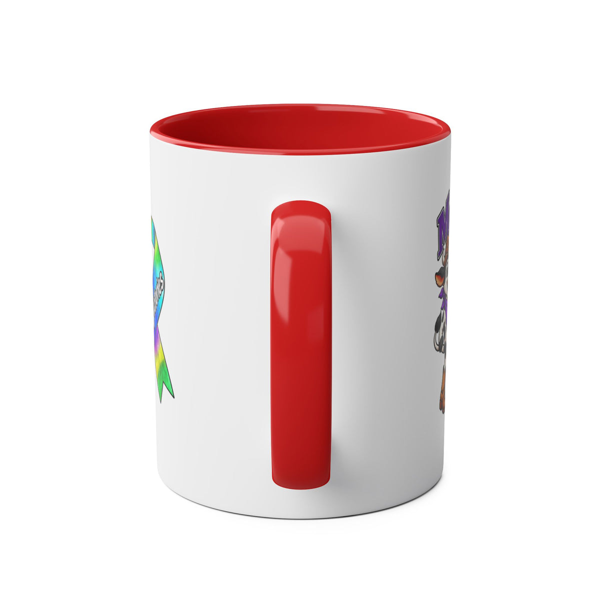 Black Moooove Over Cancer mug showing the area available for a chosen name