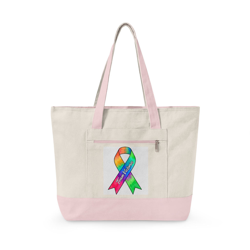 Canvas Tote Bag— Zippered Front Pocket, Everyday Carry