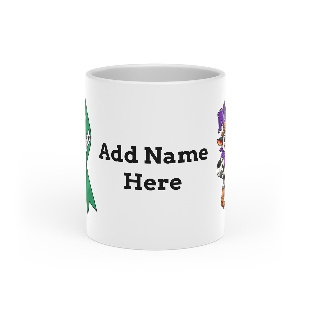 Kickin' Cancer 11 oz Heart-Handle Ceramic Mug