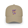 Khaki Moooove Over Cancer low-profile baseball hat with colorful artwork