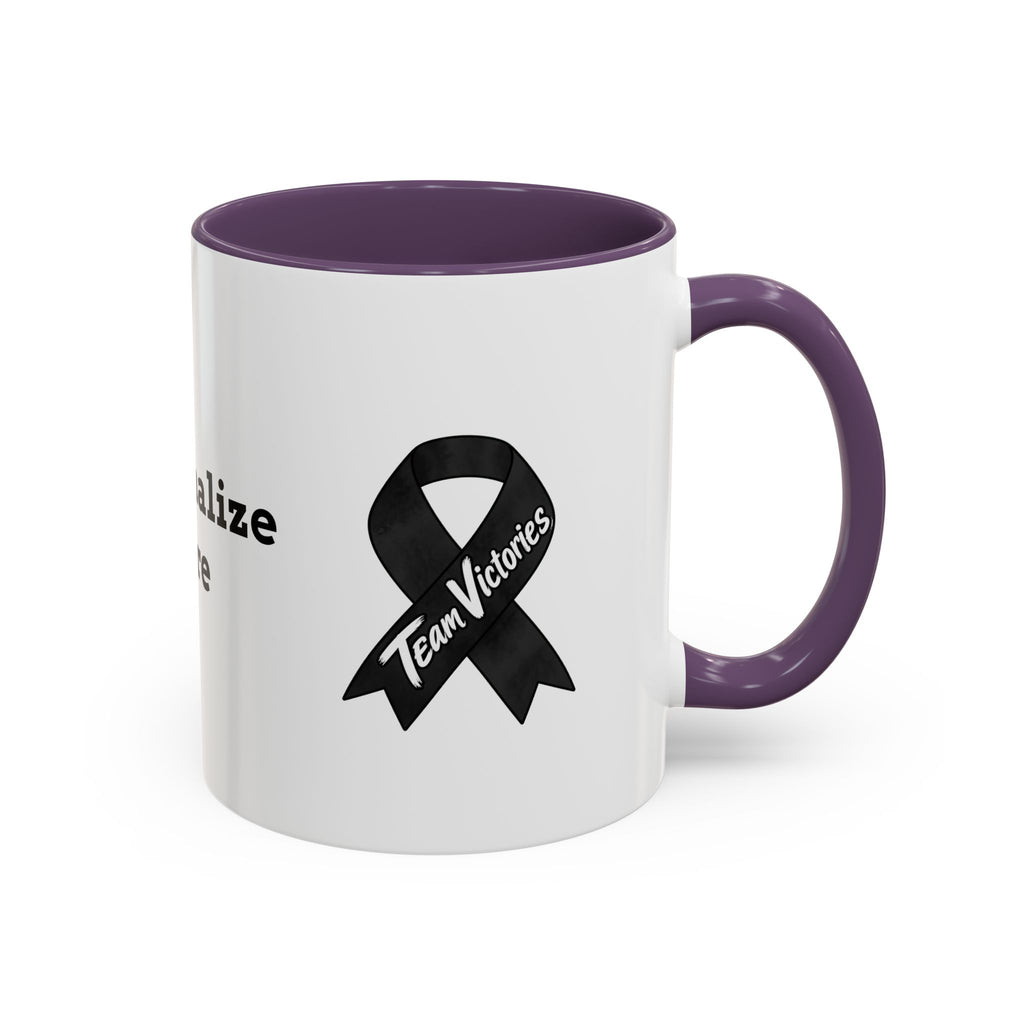 Color Accent Coffee Cup - 11 oz & 15 oz - "Personalize"