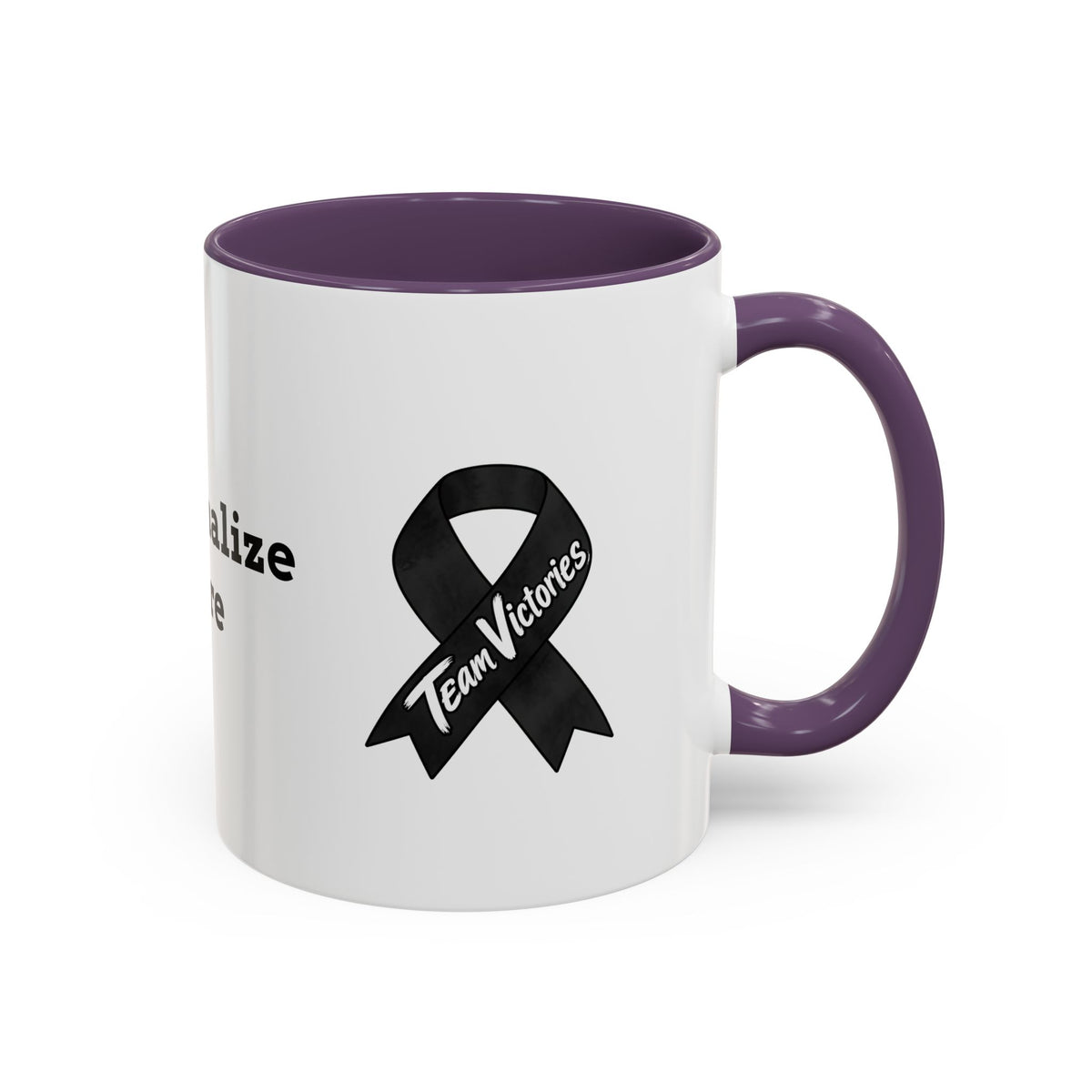 Color Accent Coffee Cup - 11 oz & 15 oz - "Personalize"
