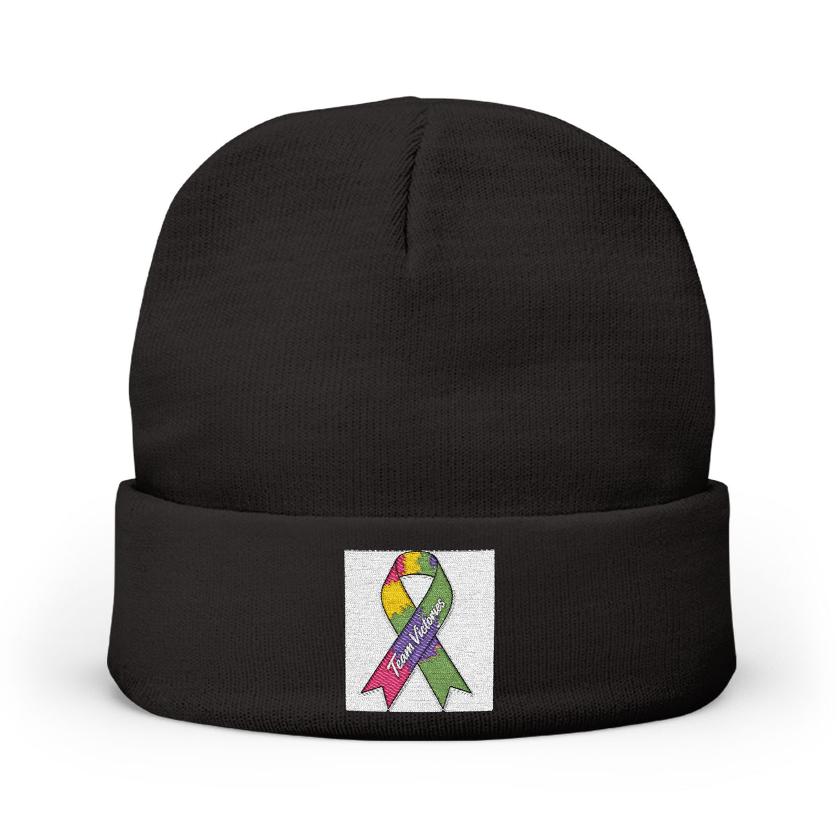 Embroidered Beanie –  Knit Hat