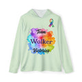 Light green Team Victories hoodie with colourful Team Walker Victories chest artwork and awareness ribbon