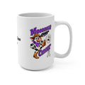 Moooove Over Cancer mug with cowgirl design and Lung Cancer awareness ribbon
