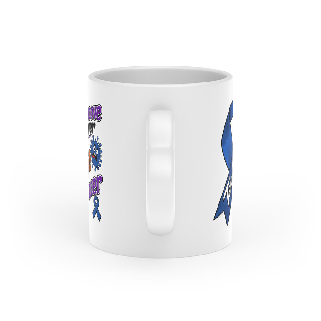 Kickin' Cancer 11 oz Heart-Handle Ceramic Mug