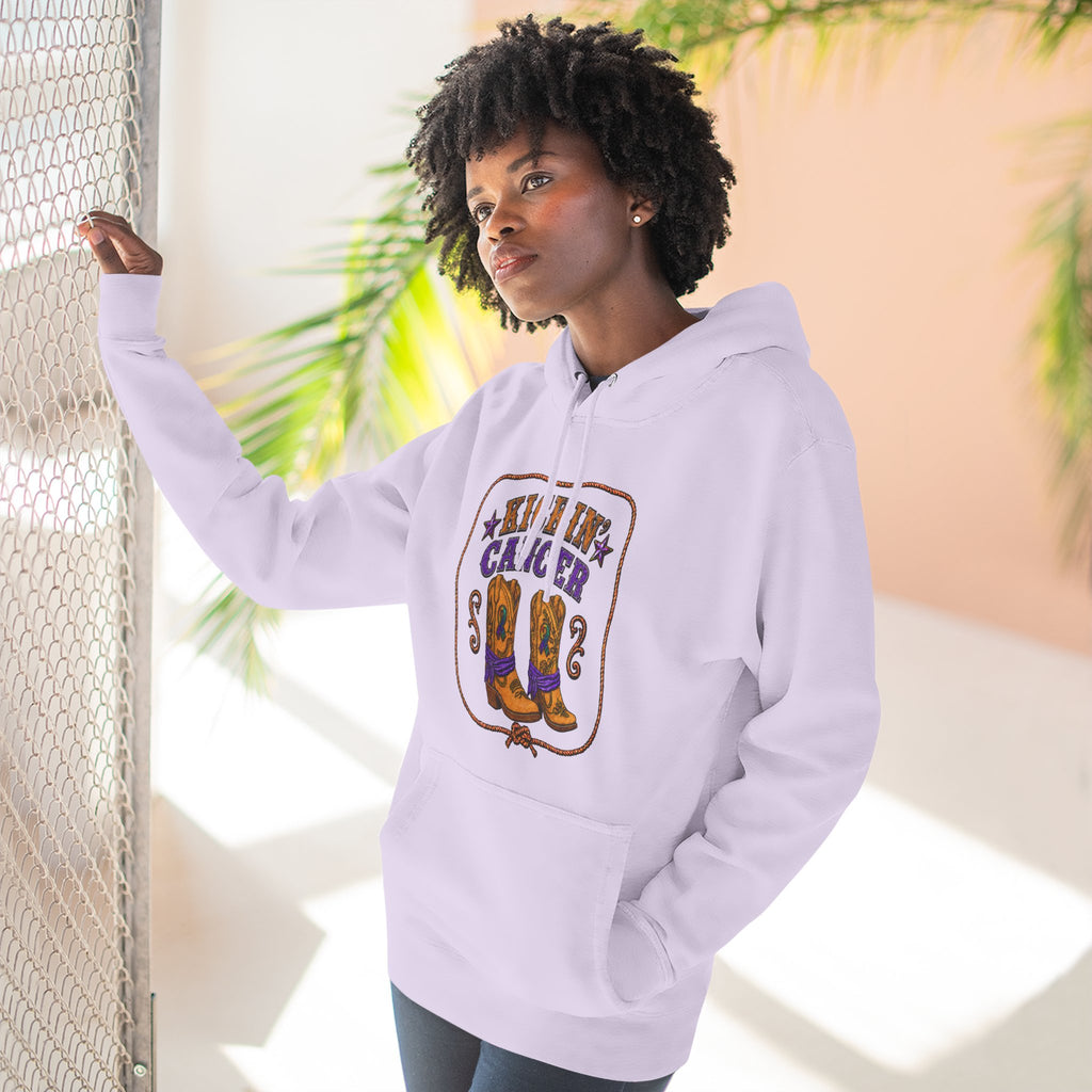 Kickin' Cancer Cowboy Boots Hoodie