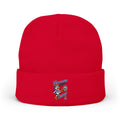 Red Moooove Over Cancer embroidered beanie with colorful awareness design