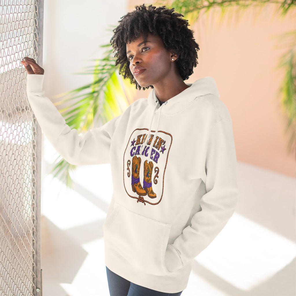 Kickin' Cancer Cowboy Boots Hoodie