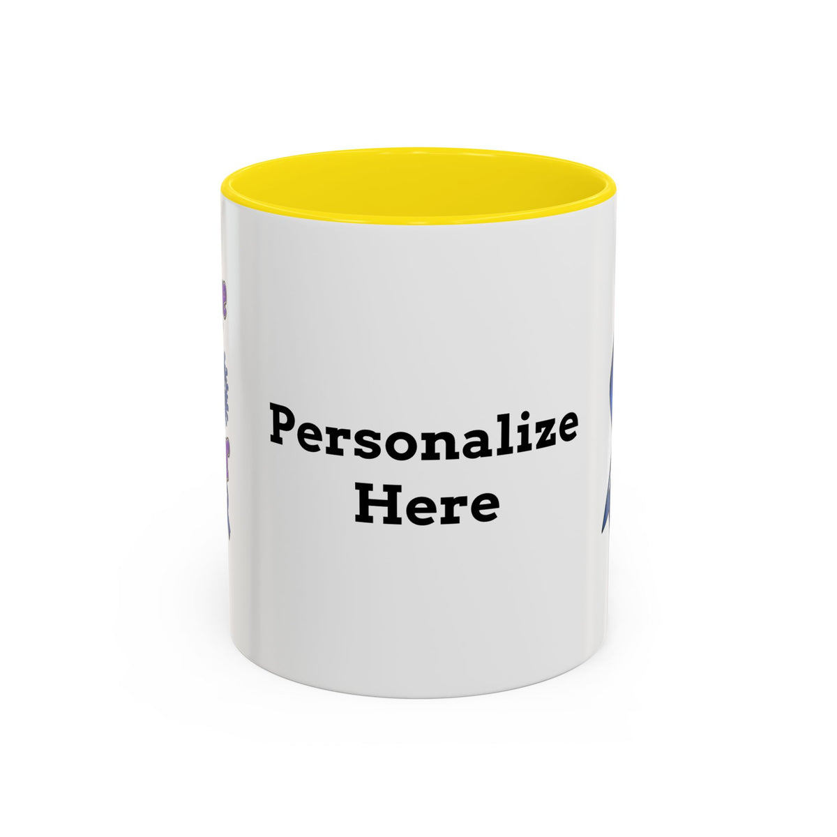 Moooove Over Cancer mug personalization preview with yellow interior
