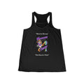 Black Moooove Over Cancer women's racerback tank with Warrior Strong artwork and One Day at a Time text