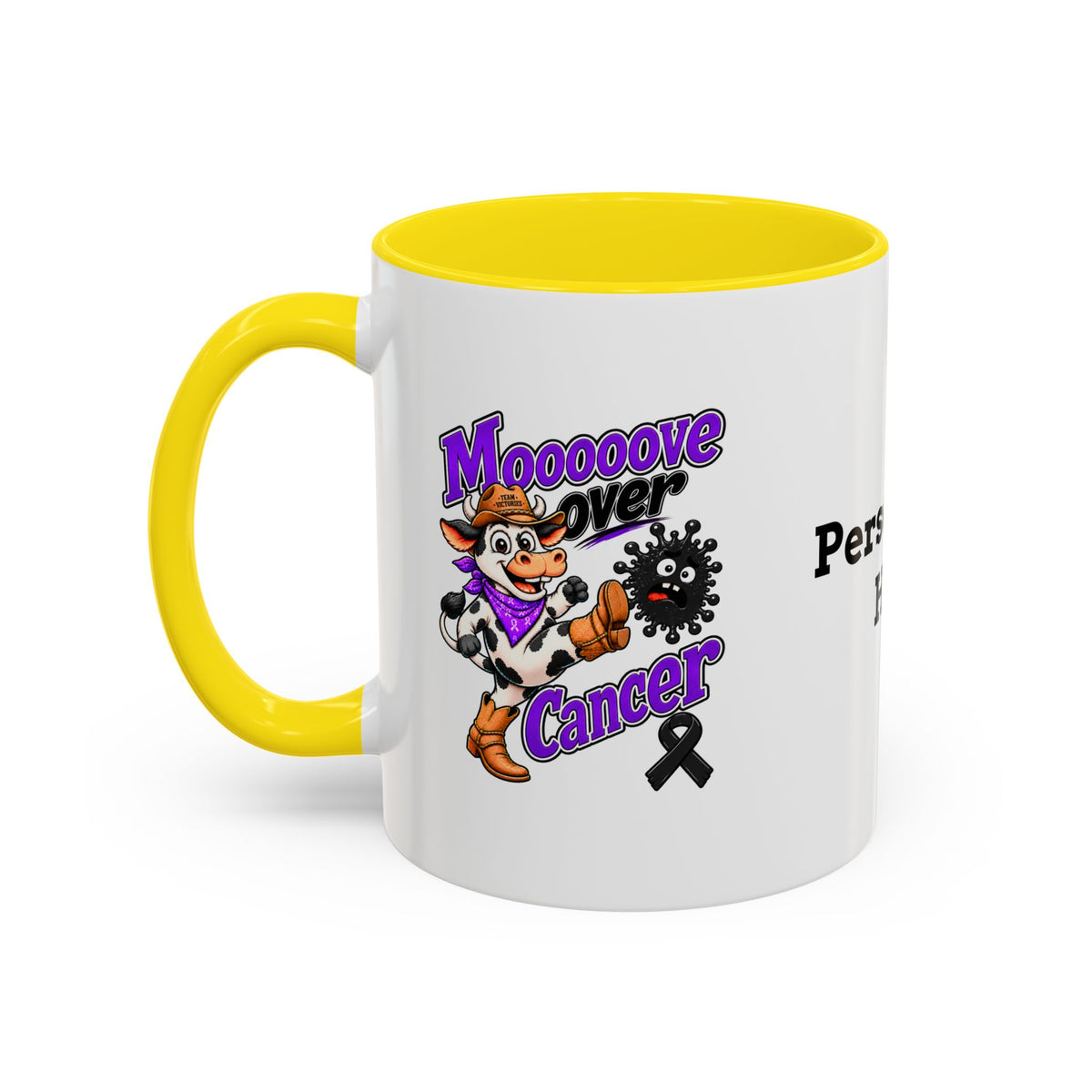 Color Accent Coffee Cup - 11 oz & 15 oz - "Personalize"