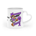 Kickin' Cancer 11 oz Heart-Handle Ceramic Mug