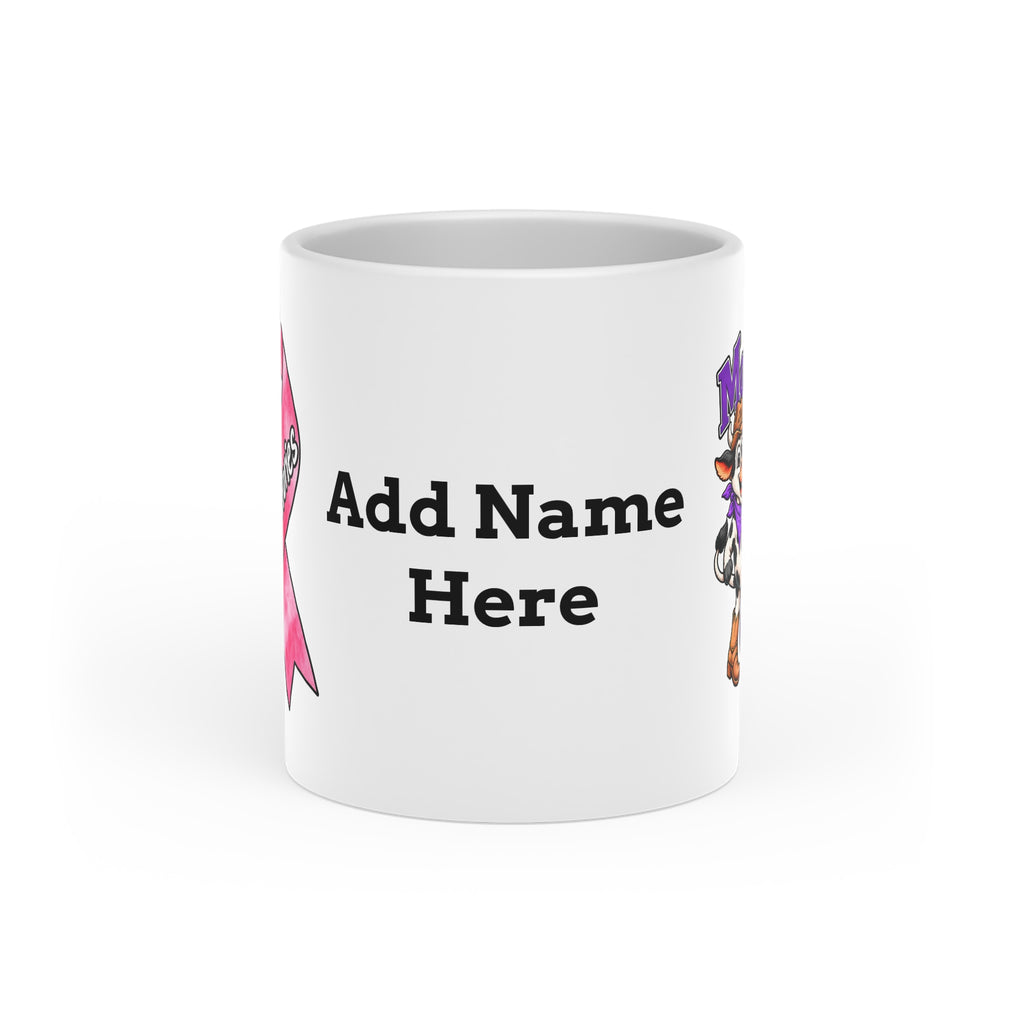 Kickin' Cancer 11 oz Heart-Handle Ceramic Mug