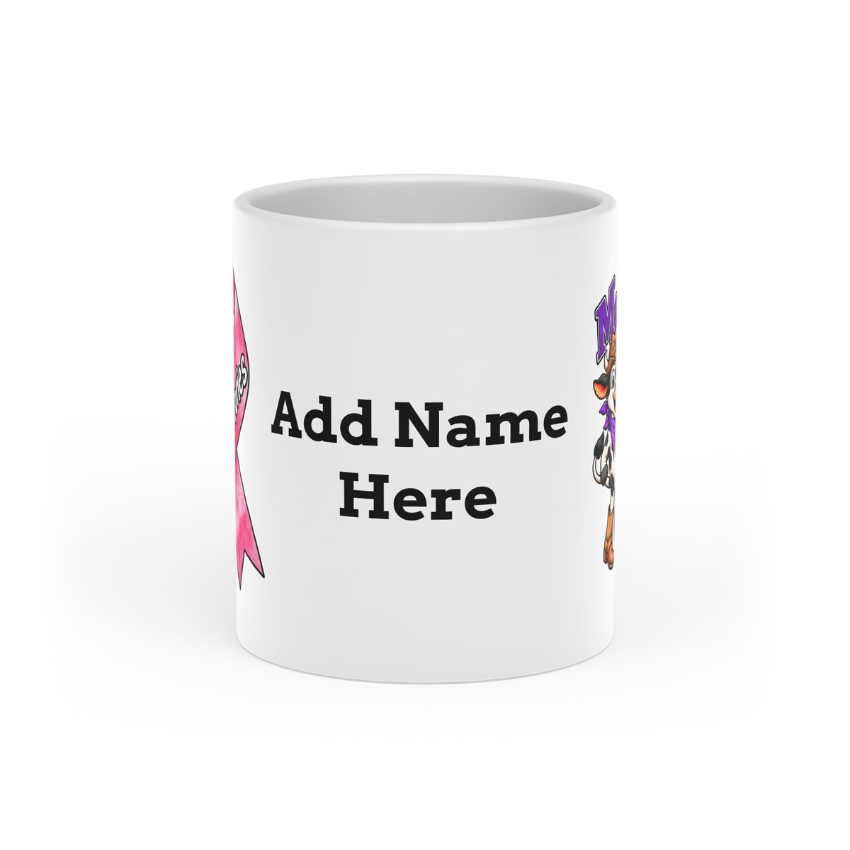 Kickin' Cancer 11 oz Heart-Handle Ceramic Mug
