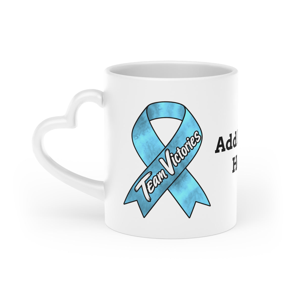Kickin' Cancer 11 oz Heart-Handle Ceramic Mug