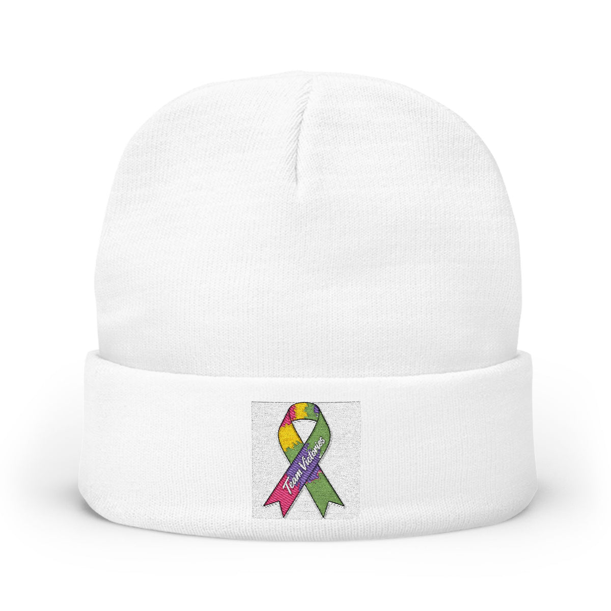 Embroidered Beanie –  Knit Hat
