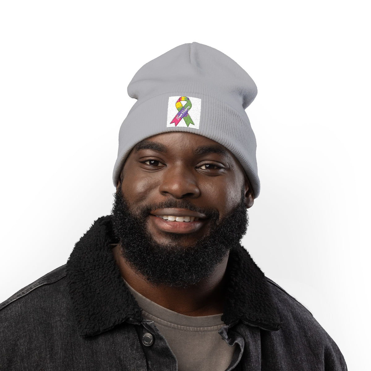 Embroidered Beanie –  Knit Hat