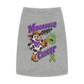 Gray Moooove Over Cancer pet tank top with Non-Hodgkin/Lymphoma Cancer awareness ribbon