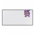 Moooove Over Cancer desk mat in the largest size with colorful character artwork