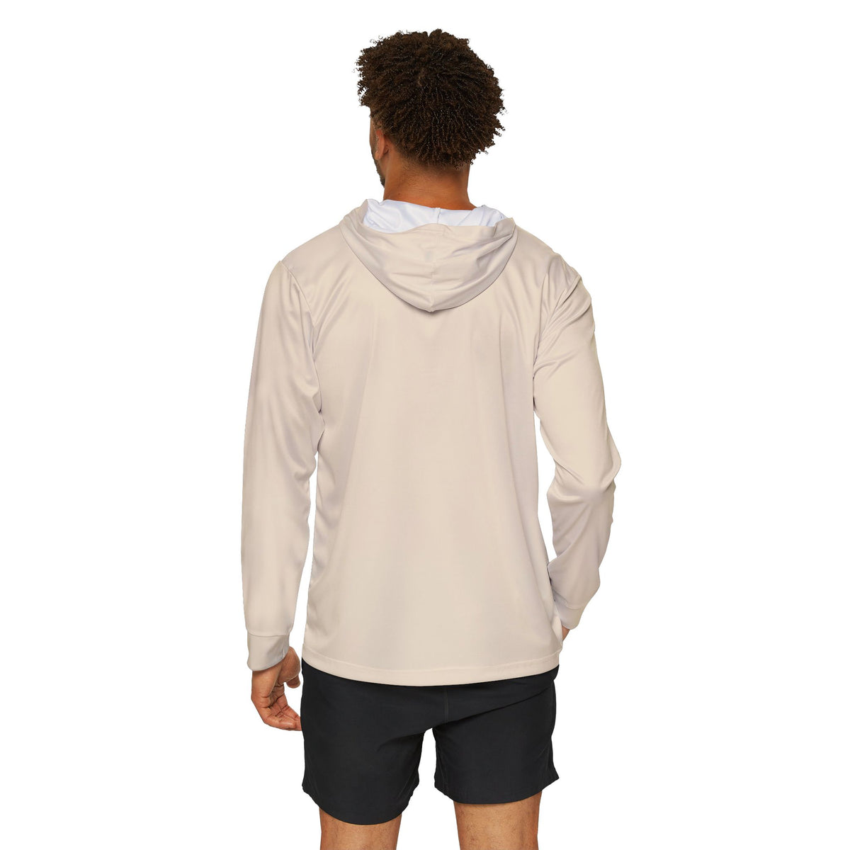 Back view of the Peach Team Victories customizable warmup hoodie
