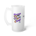 Moooove Over Cancer artwork on a 16 oz frosted glass mug