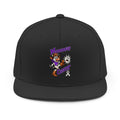 Black Moooove Over Cancer snapback hat featuring embroidered cancer awareness artwork