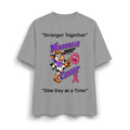 Gray Moooove Over Cancer heavyweight T-shirt with One Day at a Time message