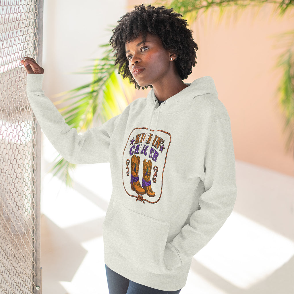 Kickin' Cancer Cowboy Boots Hoodie