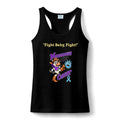 Black Moooove Over Cancer performance tank top with Fight Baby Fight slogan and Prostate Cancer awareness ribbon
