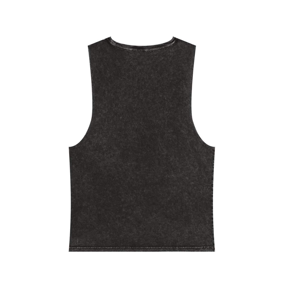 Back view of the black stonewashed Moooove Over Cancer tank top