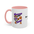 Moooove Over Cancer mug with character artwork and Leukemia/Kidney Cancer awareness ribbon