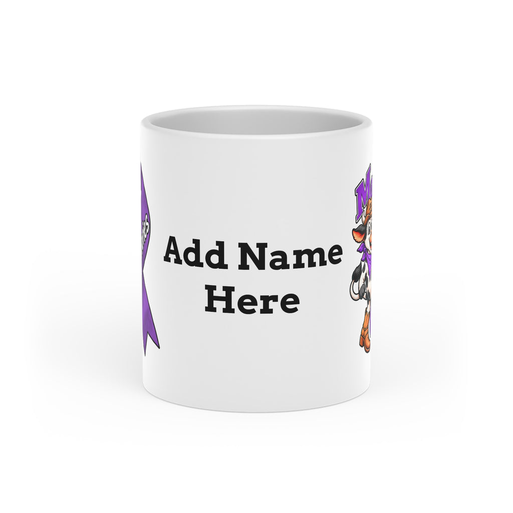 Kickin' Cancer 11 oz Heart-Handle Ceramic Mug