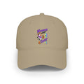 Khaki Moooove Over Cancer low-profile baseball hat with colorful front design