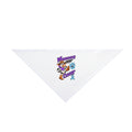 Moooove Over Cancer pet bandana with a light blue Prostate Cancer awareness ribbon
