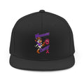 Black Moooove Over Cancer snapback hat with embroidered cow artwork and pink awareness ribbon