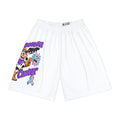 Moooove Over Cancer athletic shorts with cow graphic and Thyroid Cancer awareness ribbon