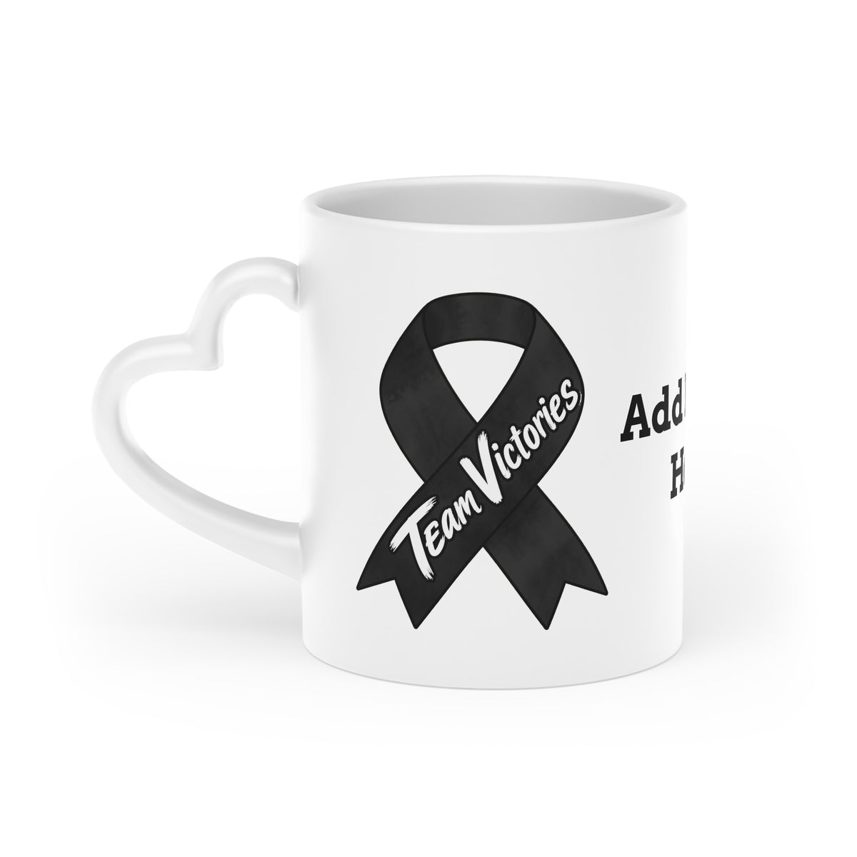 (Master) Kickin' Cancer 11 oz Heart-Handle Ceramic Mug