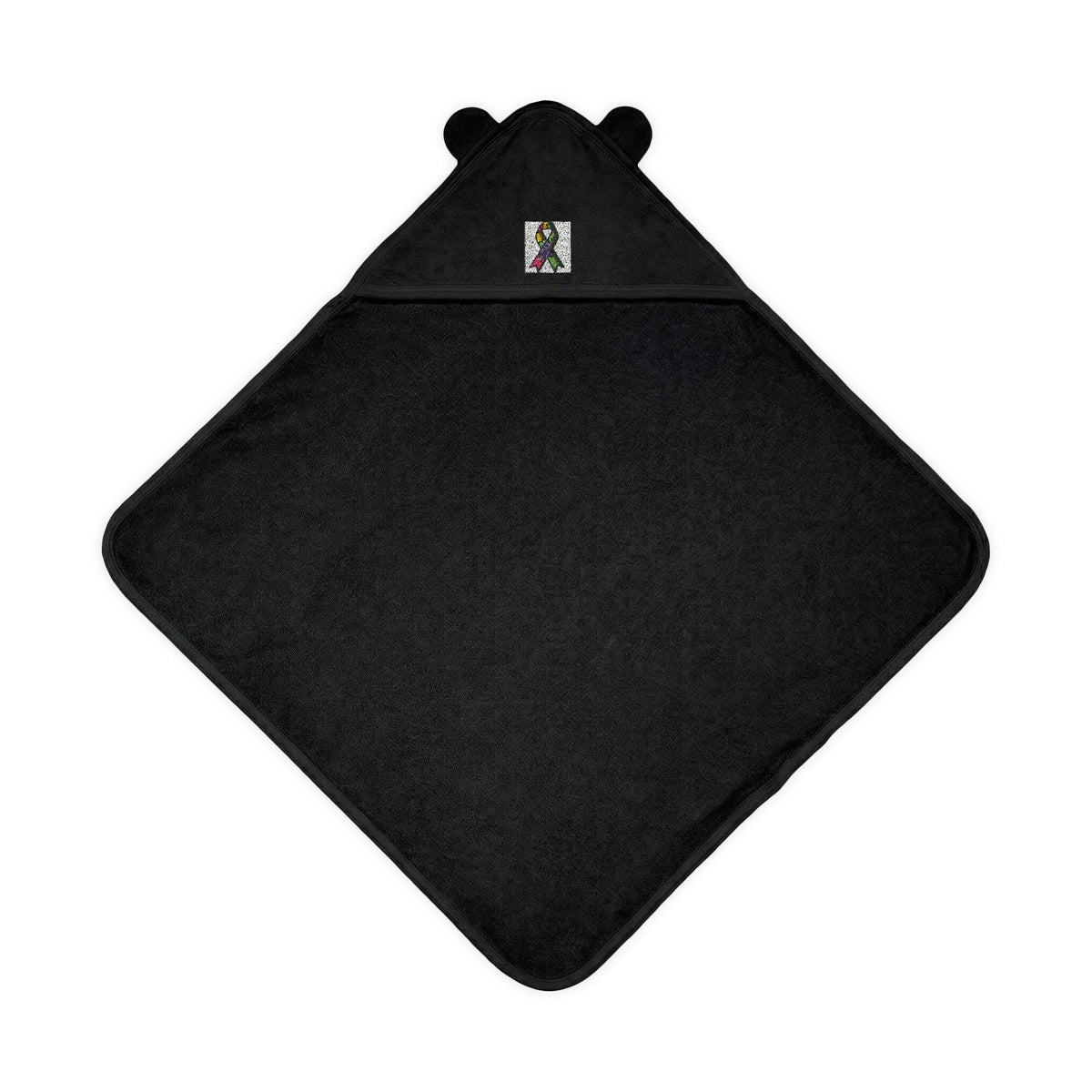 Embroidered Terry Hooded Baby Towel with Ears - Soft Hooded Bath Wrap