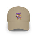 Khaki Moooove Over Cancer low-profile baseball hat with colorful front design