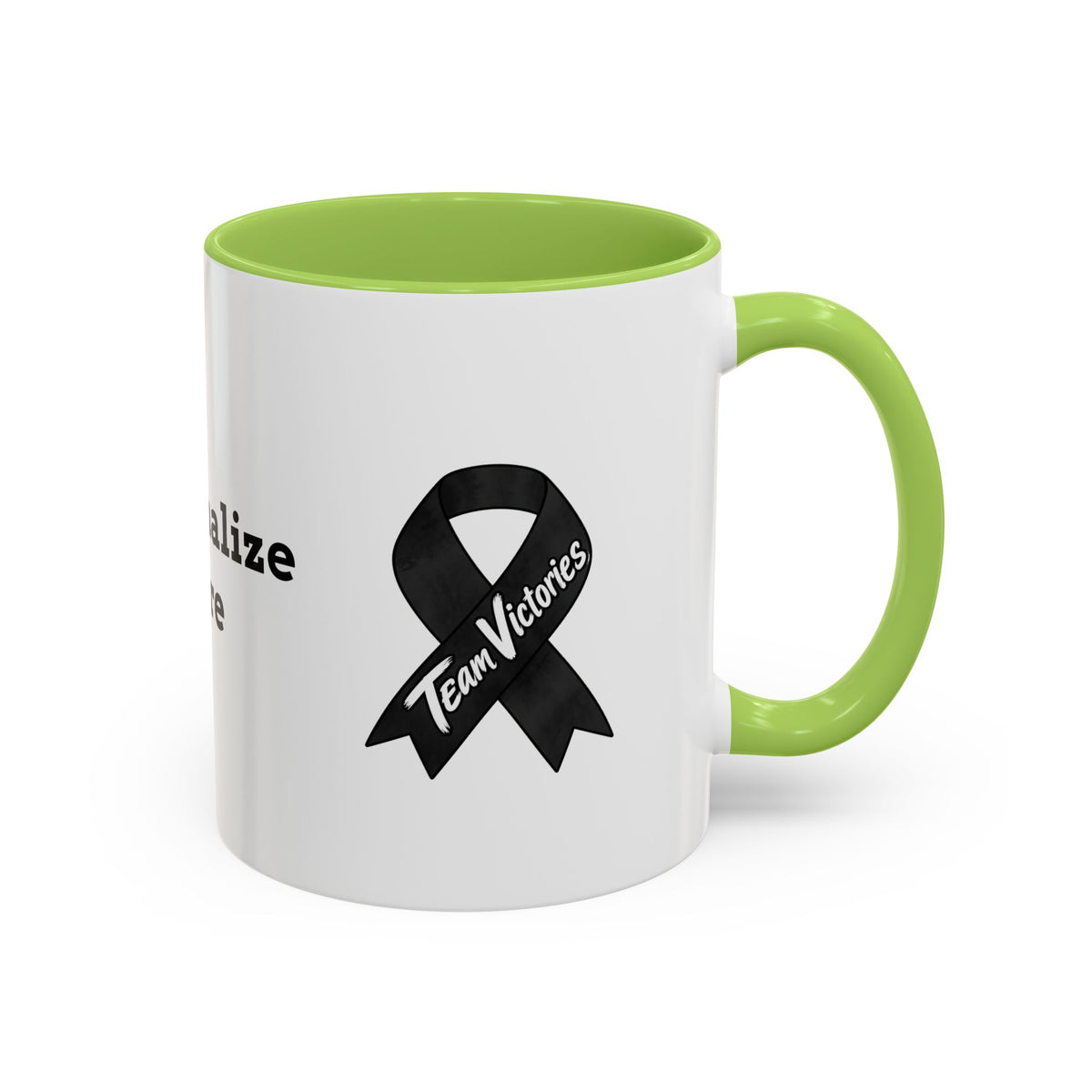 Color Accent Coffee Cup - 11 oz & 15 oz - "Personalize"