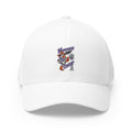 White Moooove Over Cancer embroidered cap with colorful front artwork