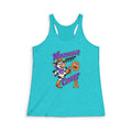 Turquoise Moooove Over Cancer racerback tank with orange Leukemia/Kidney Cancer awareness ribbon