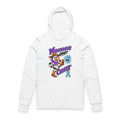 Moooove Over Cancer hooded tee front with cow artwork and Prostate Cancer awareness ribbon