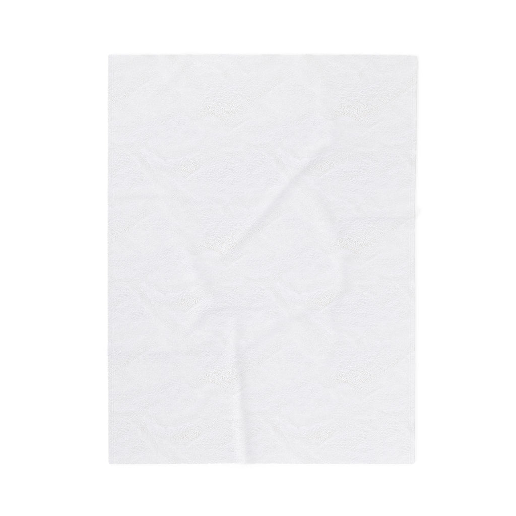Kickin' Cancer Velveteen Plush Blanket - Vertical - White